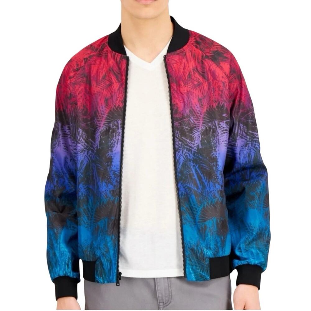 I.N.C. INTERNATIONAL CONCEPTS Men's Front Zip Windbreaker Varsity Jacket Size L